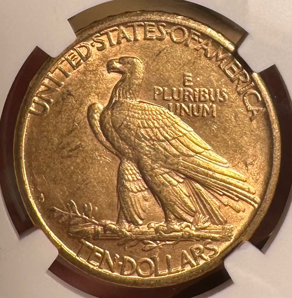 1908-D-No-Motto-Eagle-$10-For-Grading.-You-Vs-NGC