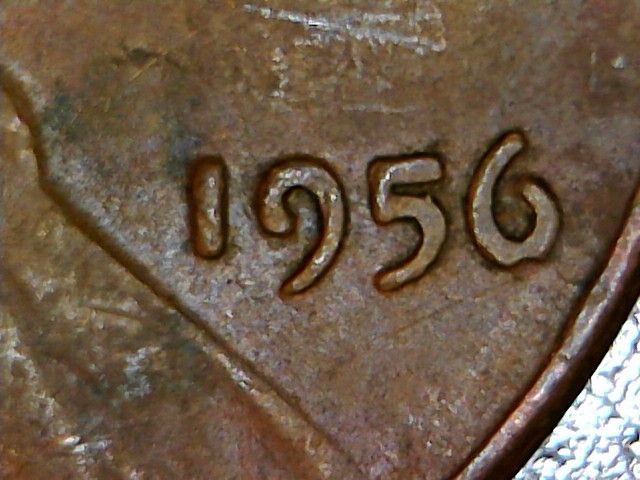 1956-Wheat-Penny-With-Clip-On-The-6.
