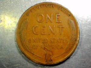 1928-Lincoln-Wheat-Cent---Cracked-Planchet-Or-Just--Post-Mint-Damage