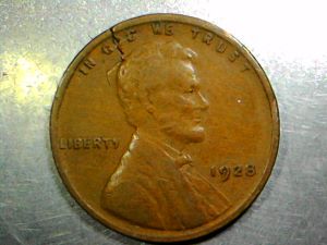 1928-Lincoln-Wheat-Cent---Cracked-Planchet-Or-Just--Post-Mint-Damage