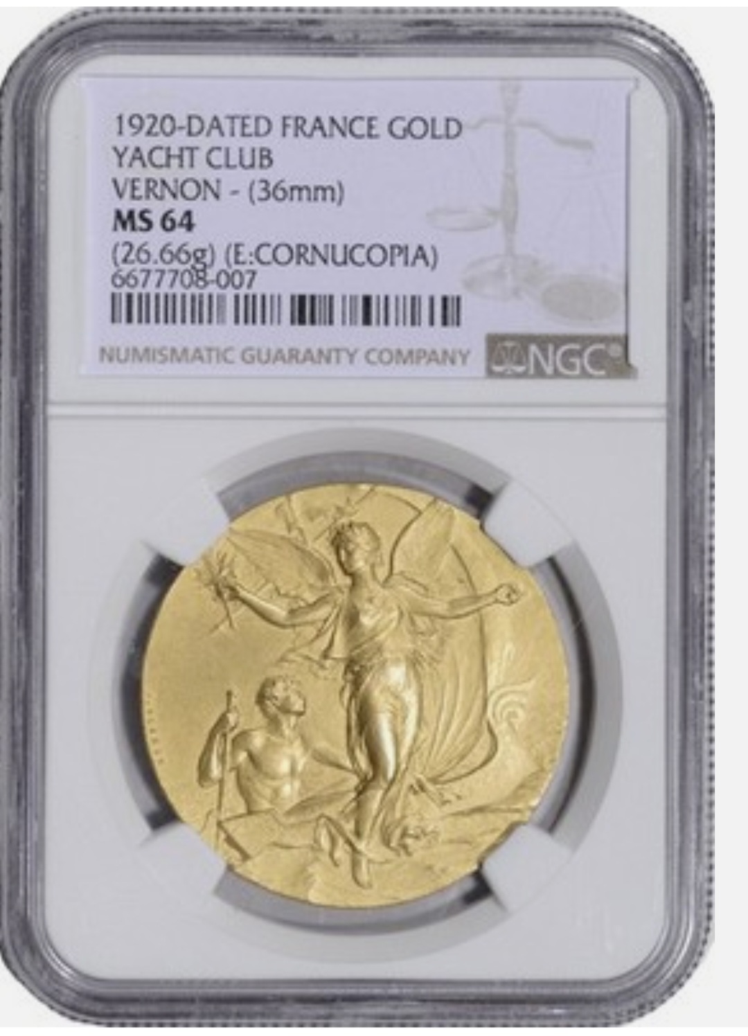 France-1920-Yacht-Club-Gold-Medal-Prize