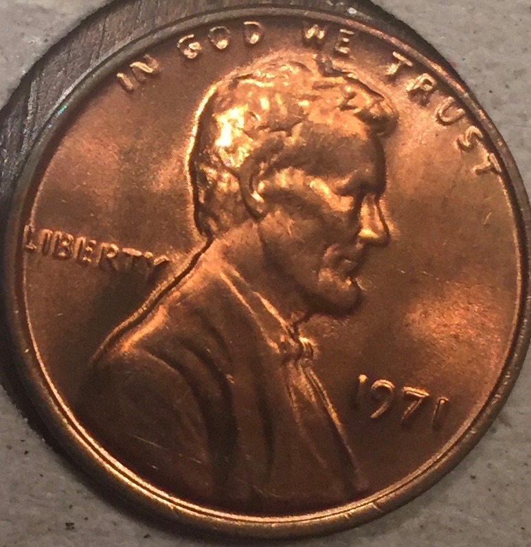 1971-Lincoln-Cent-Interesting...see-If-You-Can-Spot-It