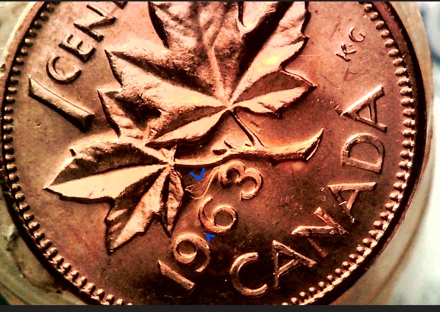 Some-1963-Pennies-~hanging-3-Examples-~dots-And-Clashes