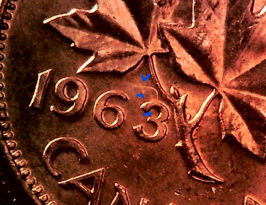 Some-1963-Pennies-~hanging-3-Examples-~dots-And-Clashes