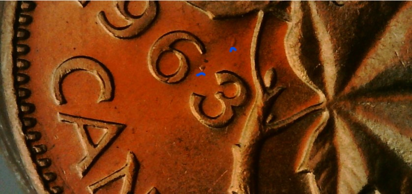 Another-1963-Penny-Variety,-6-Dot-3--+-Grease-And-Obverse-Die-Crack