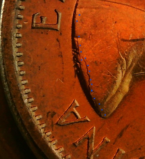 Another-1963-Penny-Variety,-6-Dot-3--+-Grease-And-Obverse-Die-Crack