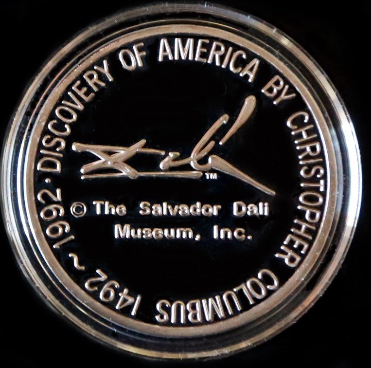 Salvador-Dali---Christopher-Columbus-Coming-To-America-.999-Silver-1oz