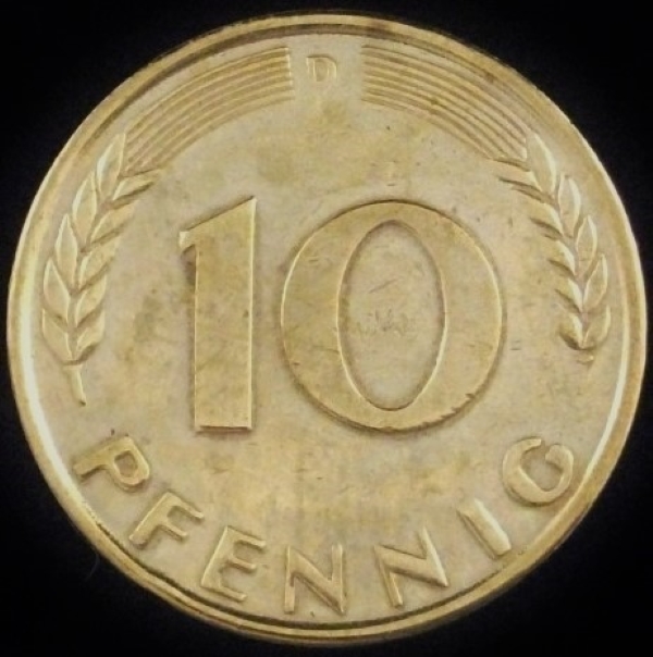10-Pfennig-G-Coin-1950---Error
