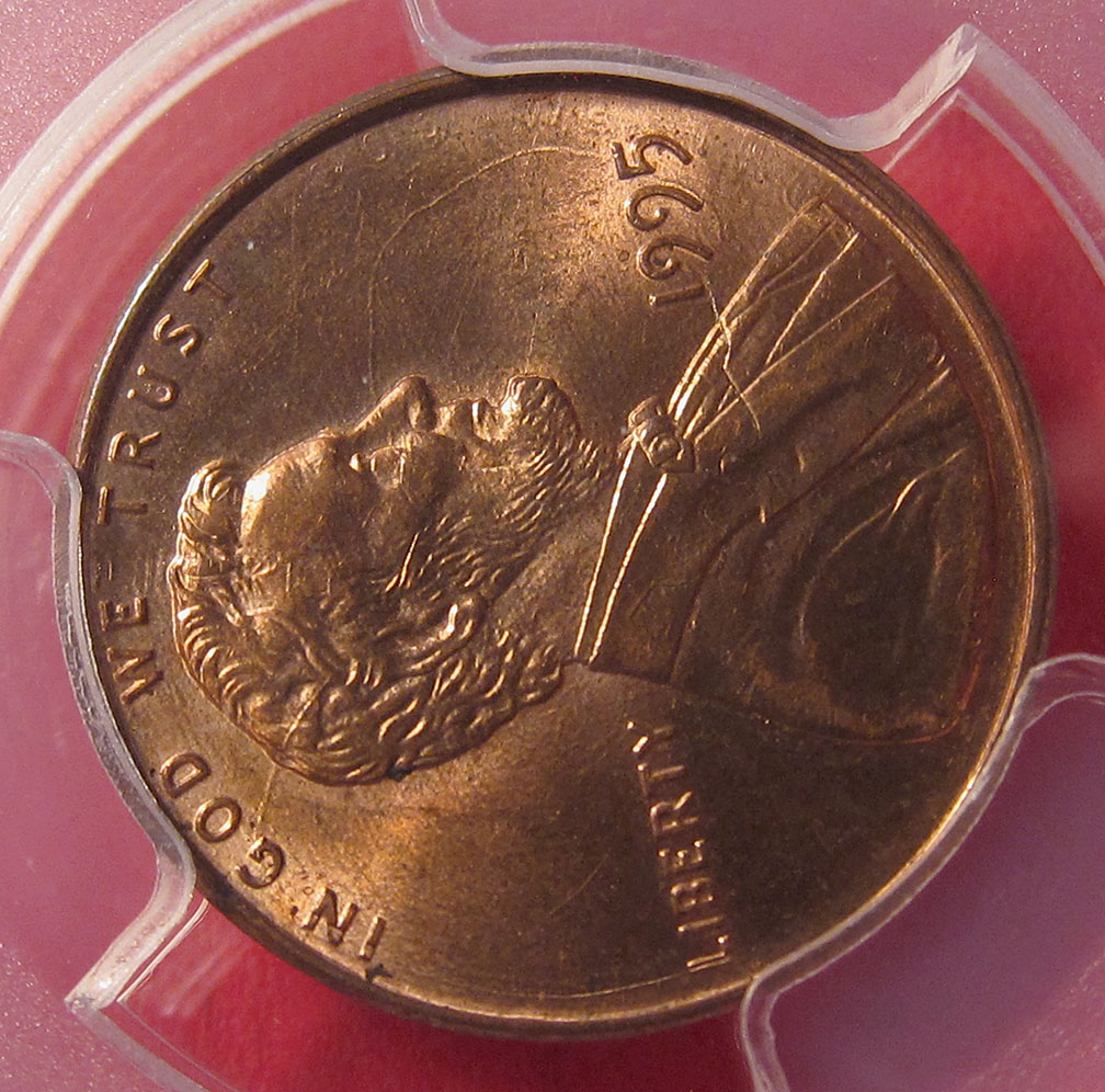 1995-Lincoln-Memorial-Cent-Double-Struck-Rotated-In-Collar---A-Real-One