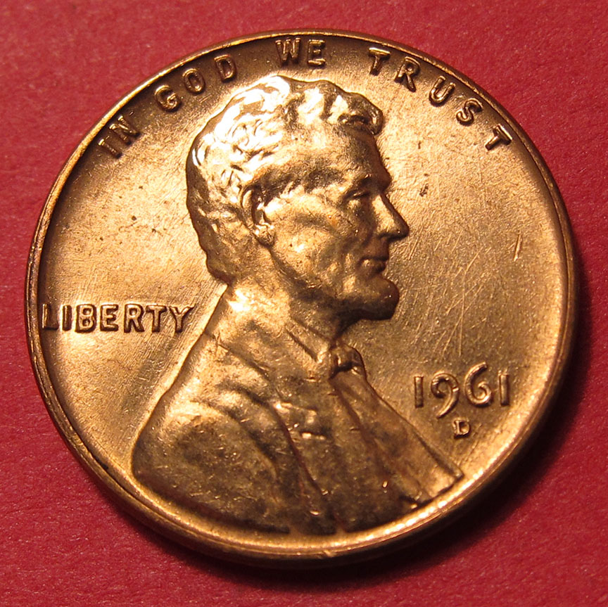 1961-D-Lincoln-Memorial-Cent-B/U-Roll:--FS-501,-RPM-004-And-RPM-047