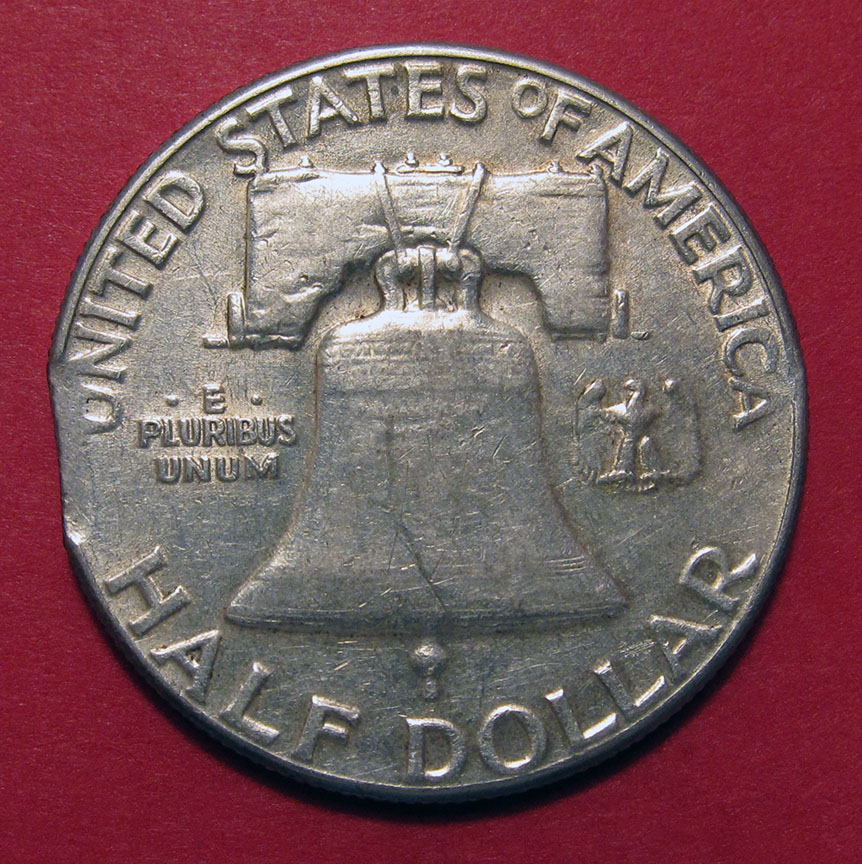1958-Ben-Franklin-Half-Dollar-Clipped-Planchet