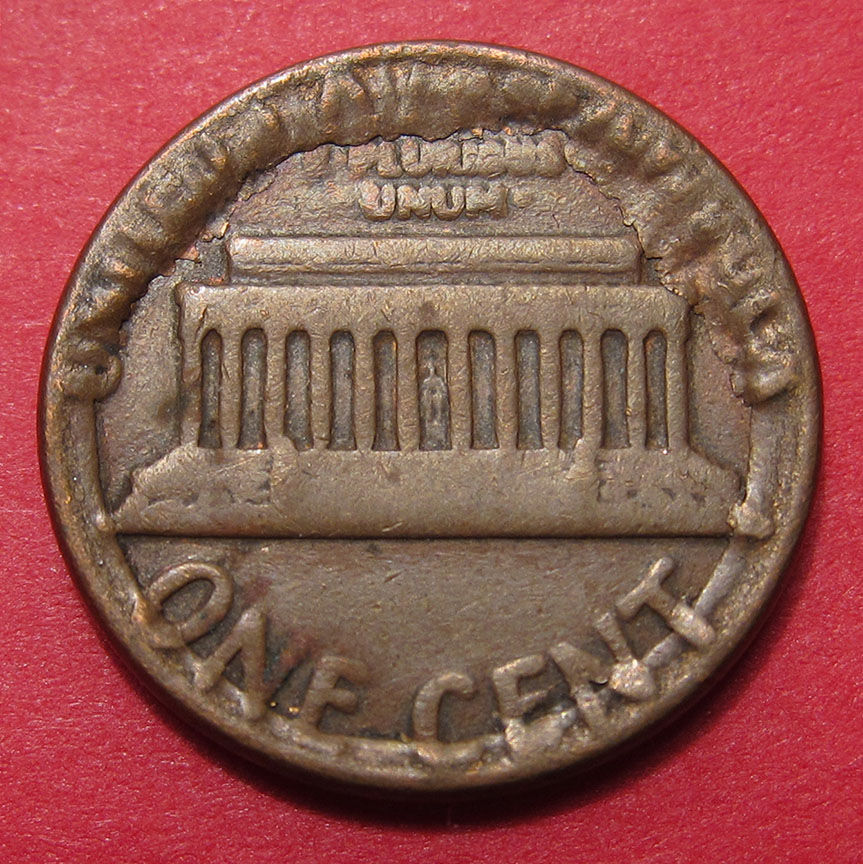 1971-Lincoln-Memorial-Cent-Nifty-Looking-Damaged-Coin
