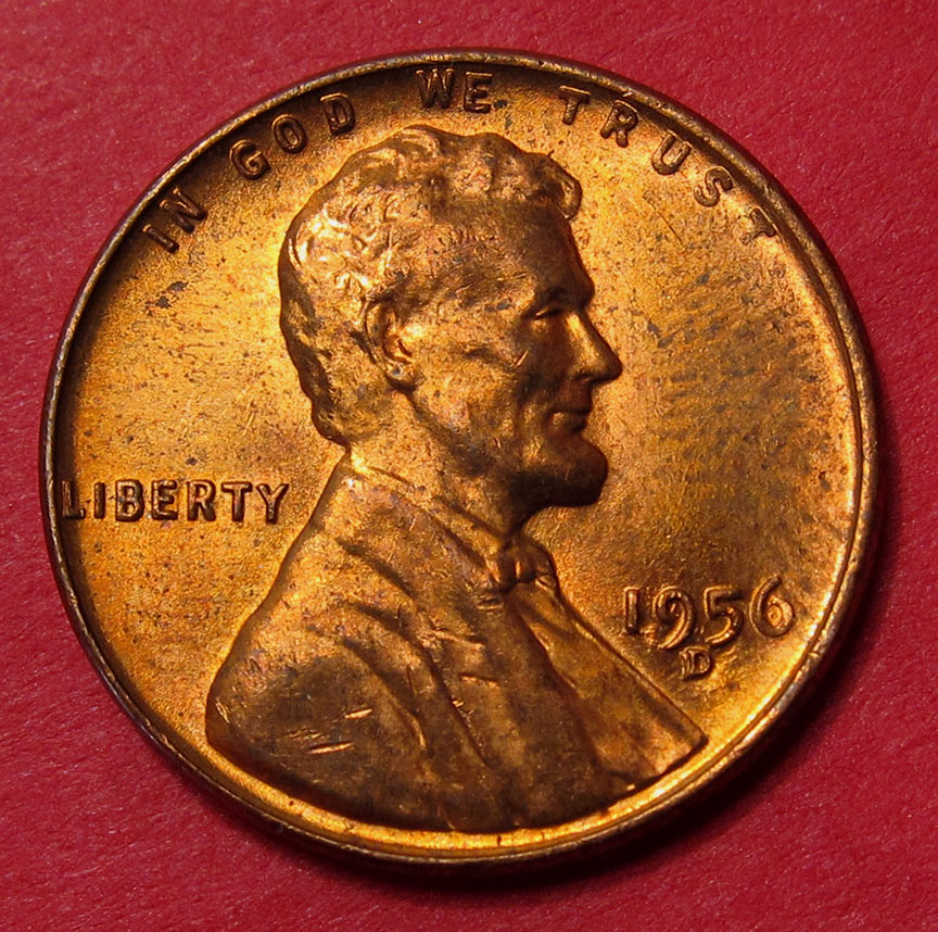 1956-D-Lincoln-Wheat-Cent-RPM-001,-FS-501-From-B/U-Roll