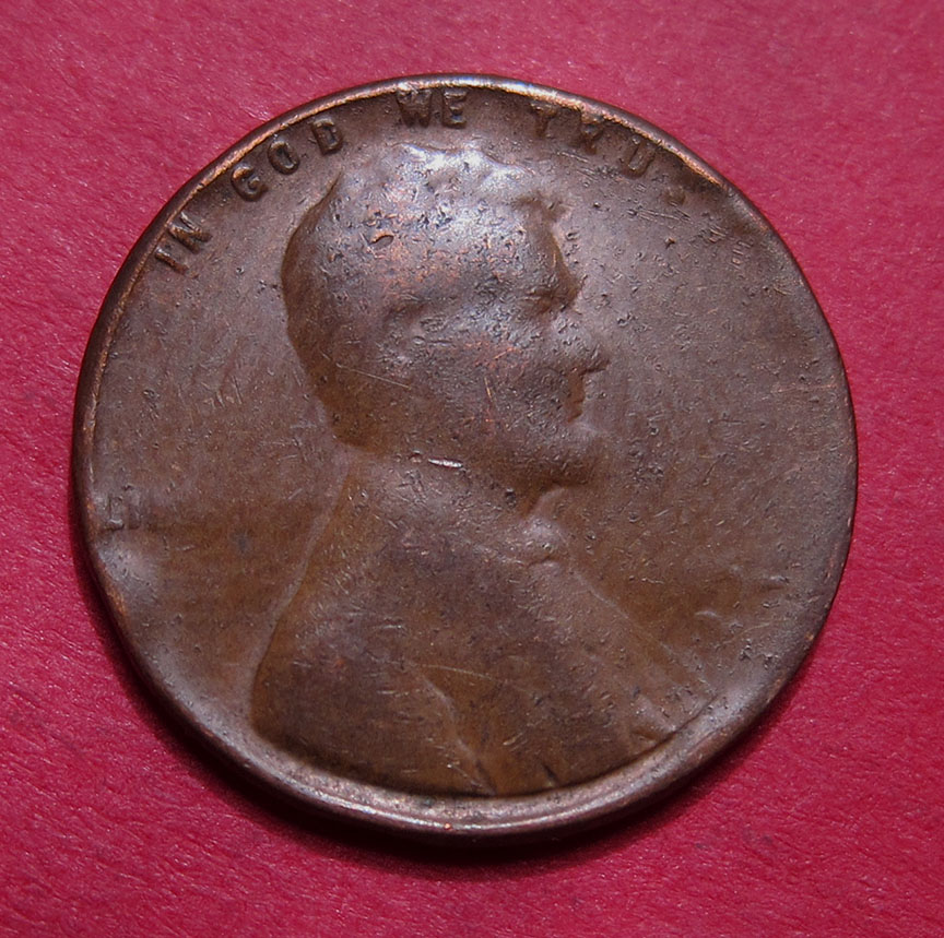 1952-D-Lincoln-Wheat-Cent-Mint-Error?---Obverse-Wiped-Out,-Mostly---3.07g