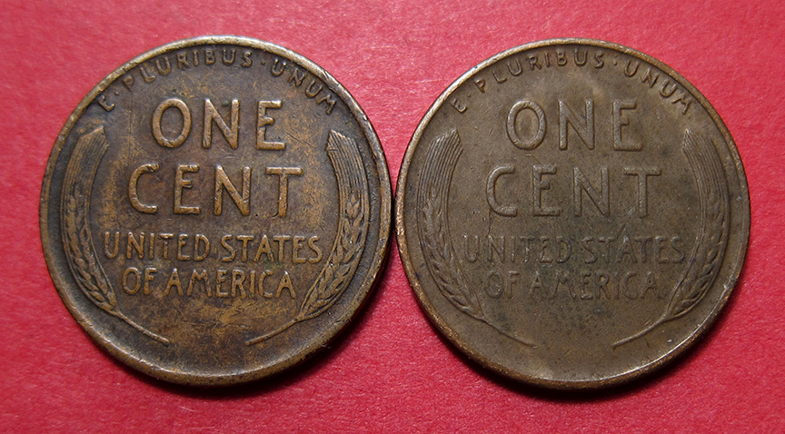1914-D-Lincoln-Wheat-Cents---2-Altered-Date-1944-D-Counterfeits
