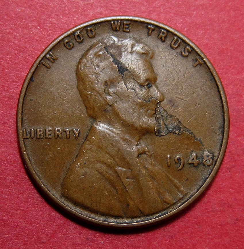 1948-Lincoln-Wheat-Cent-Mint-Error---Lamination