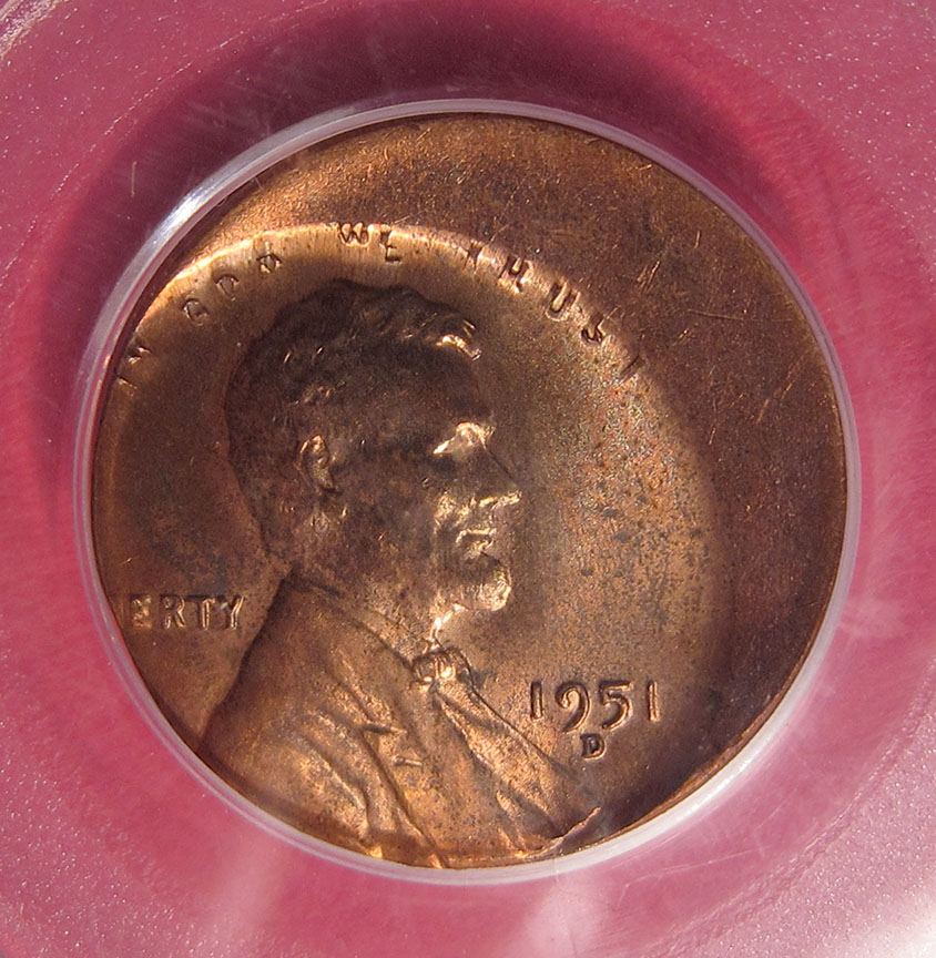 1951-D-Lincoln-Wheat-Cent-Mint-Error---Off-Center