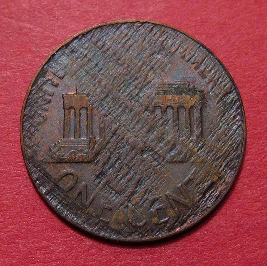 1962-D-Lincoln-Memorial-Cent-Mint-Error---Split-Before-The-Strike-1.68g