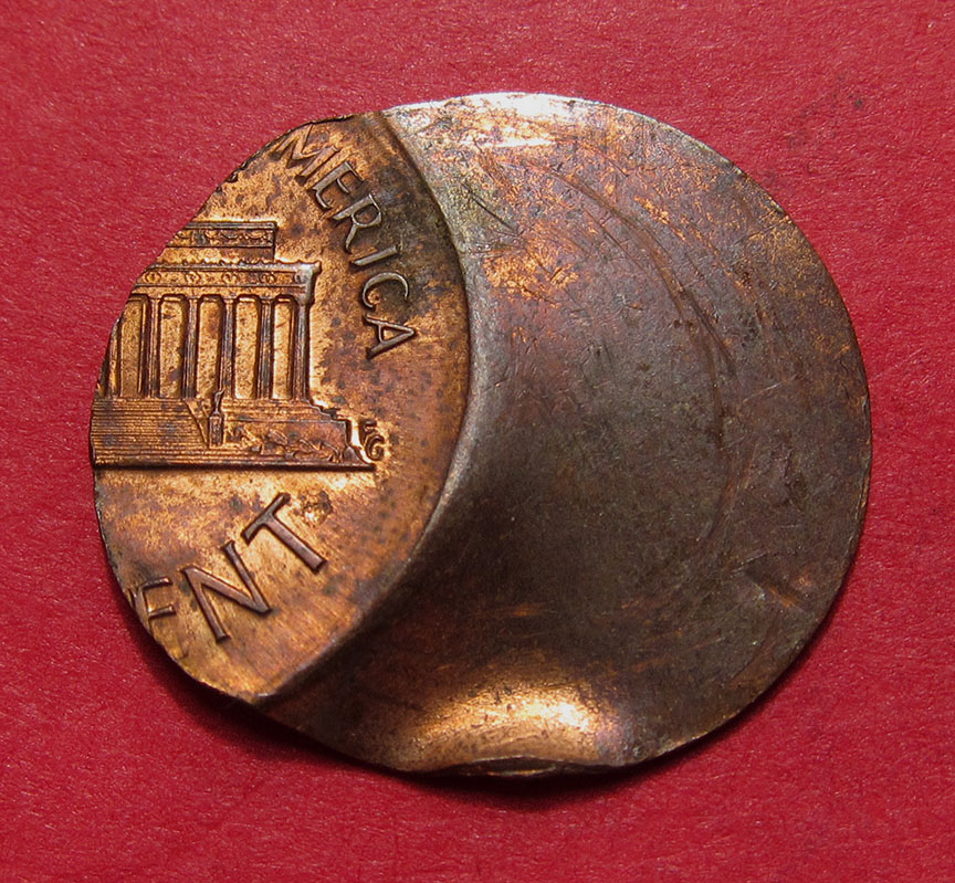 No-Date-Lincoln-Memorial-Cent-Mint-Error---Off-Center,-Double-Struck,-Split-Planchet
