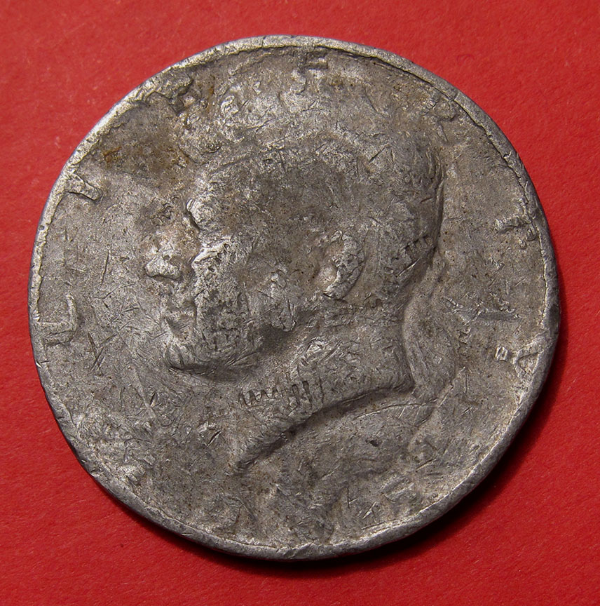 1965-Kennedy-Half-Dollar-Counterfeit---Lead-10.73g
