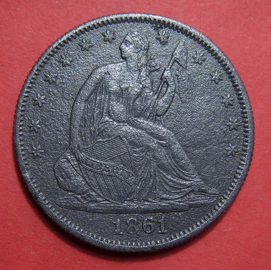 1861-Seated-Liberty-Half-Dollar-Counterfeit---Mint-State-Example