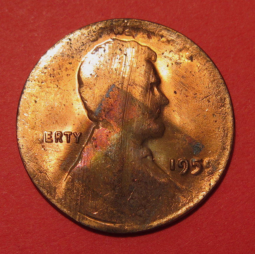 1959-Lincoln-Memorial-Cent-Mint-Error---Struck-On-Split-Planchet-1.5g