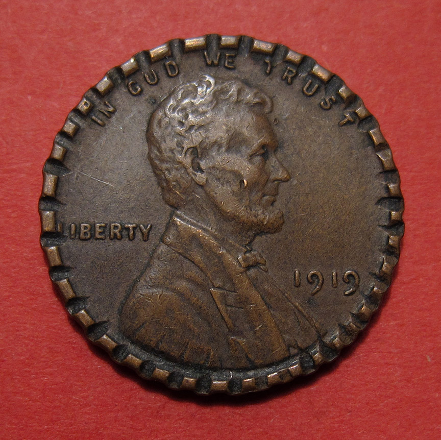 1919-Lincoln-Wheat-Cent-Damage---That's-Not-Collar-Clash