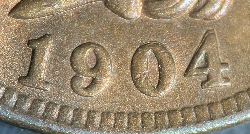 1904-Indian-Head-Cent-Repunched-Date---RPD-010,-FS-301,-S-10