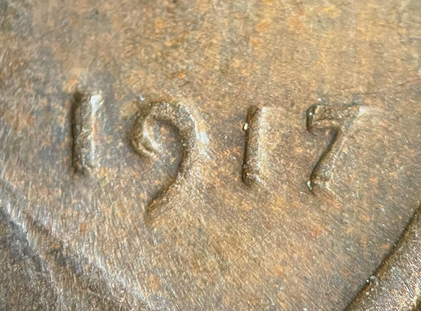 1917-Lincoln-Wheat-Cent-Doubled-Die-Mint-Error---DDO-001,-FS-101,-Incomplete-Planchet