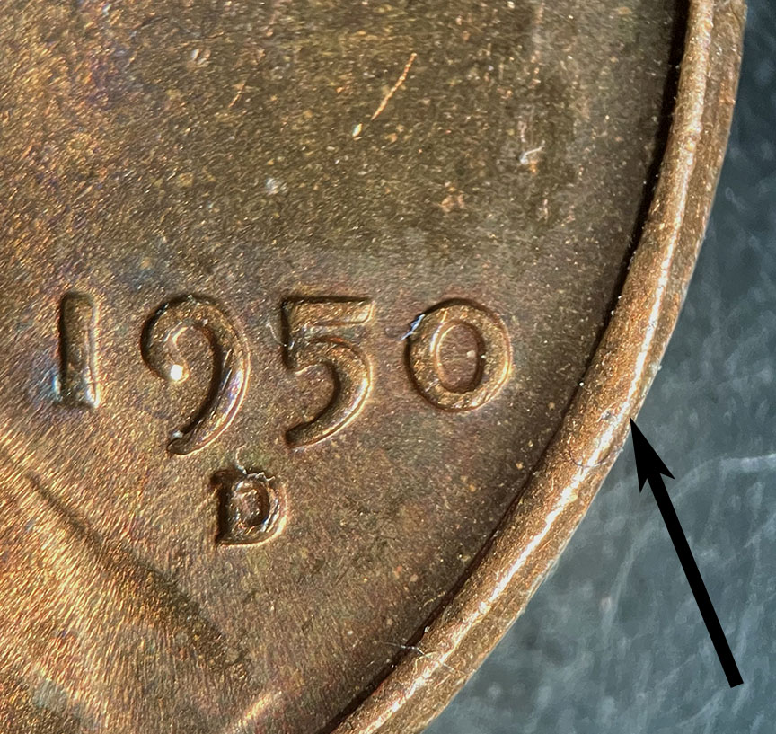 1950-D-Lincoln-Wheat-Cent-Mint-Error---Clipped-Planchet-How-To-ID-Clips