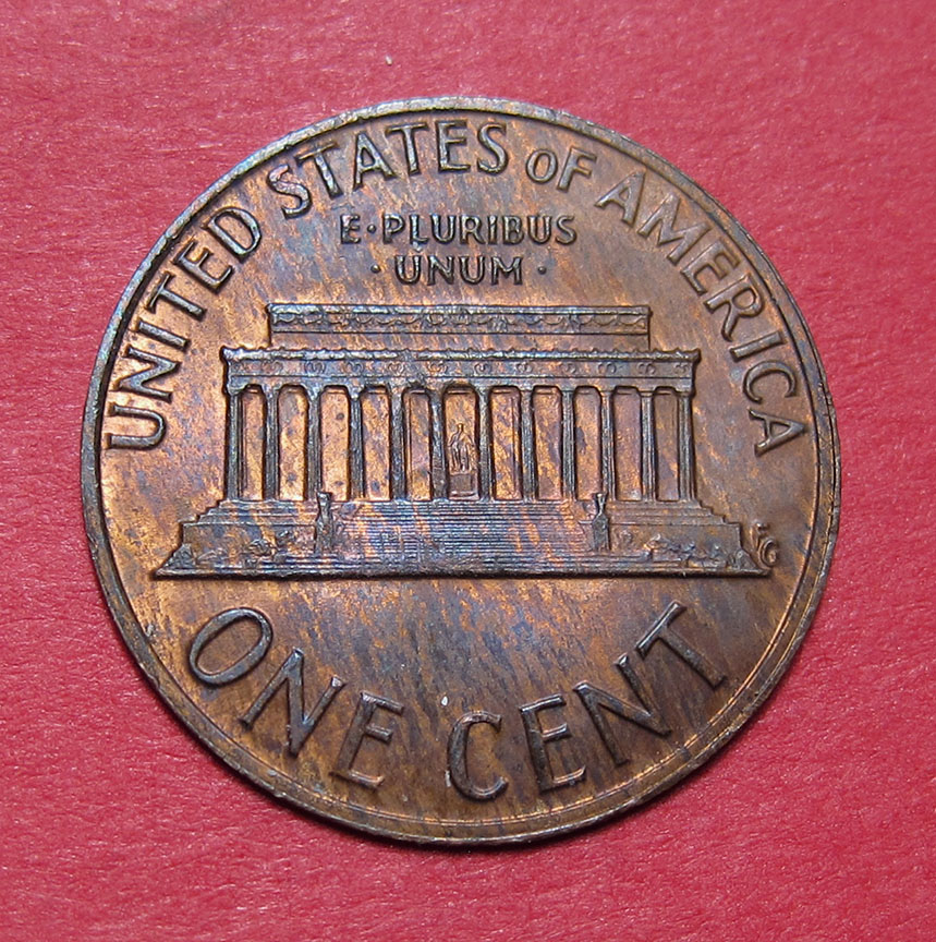 No-Date-Lincoln-Memorial-Cent-Mint-Error---Split-Planchet-Struck-Through-Unstruck-Planchet---0.68g