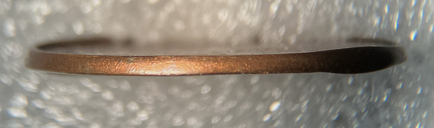 Lincoln-Cent-Mint-Error---Split-Planchet-With-Oddity-PMD?-1.60g