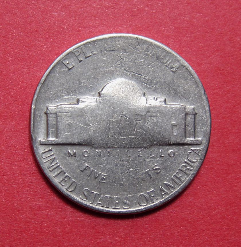 1969-D-Jefferson-Nickel-Mint-Error---Rolled-Thin-Planchet---4.12g