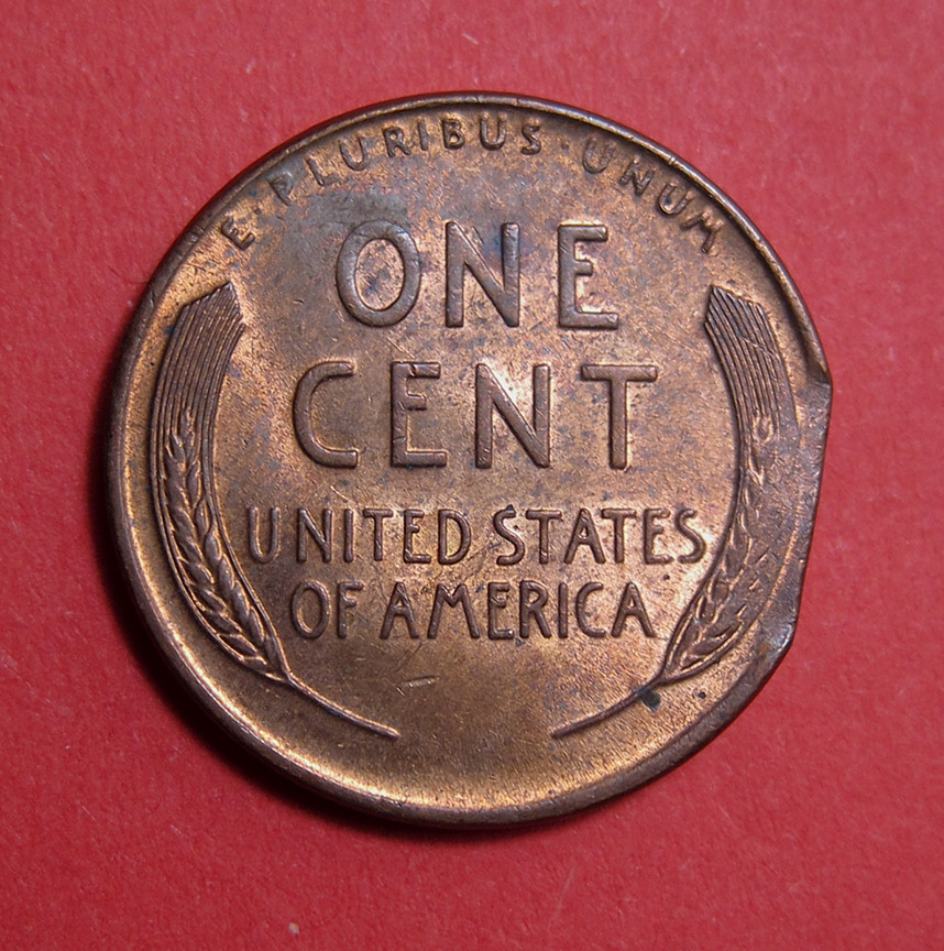 1945-Lincoln-Wheat-Cent-Mint-Error---Straight-Clip