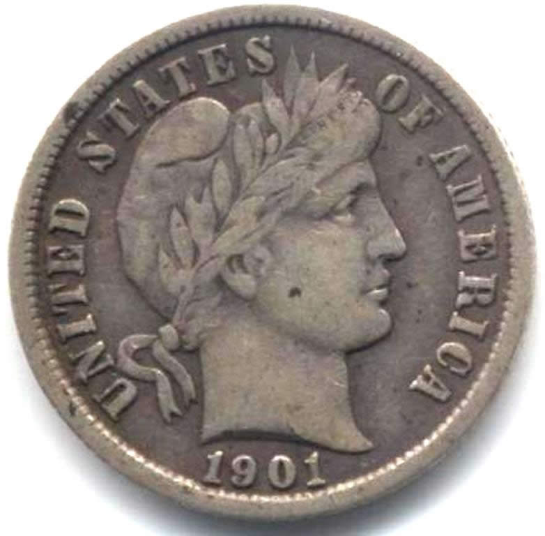 1901-Barber-Dime-For-Grading