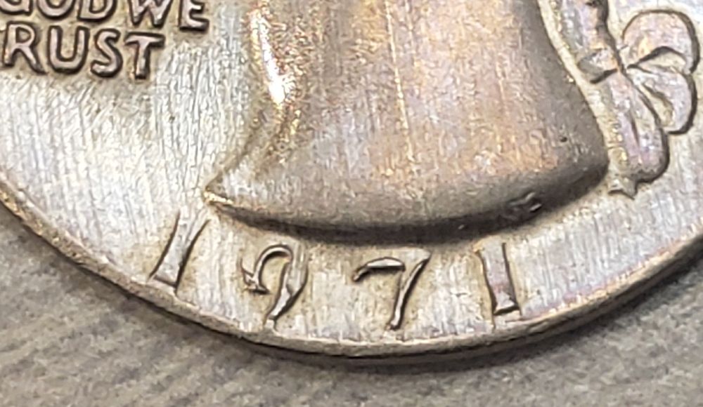 1971-D-Washington-Quarter-Full-Coin-Double-Strike-On-A-Nickel-Planchet