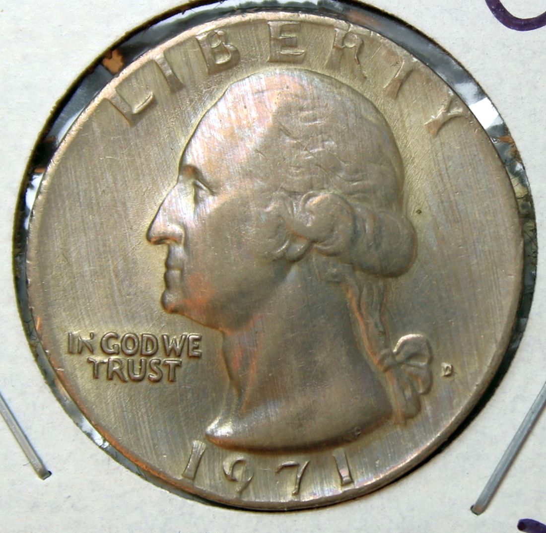 1971-D-Washington-Quarter-Full-Coin-Double-Strike-On-A-Nickel-Planchet
