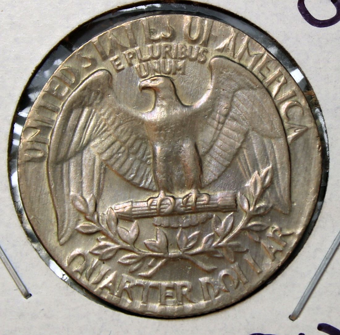 1971-D-Washington-Quarter-Full-Coin-Double-Strike-On-A-Nickel-Planchet