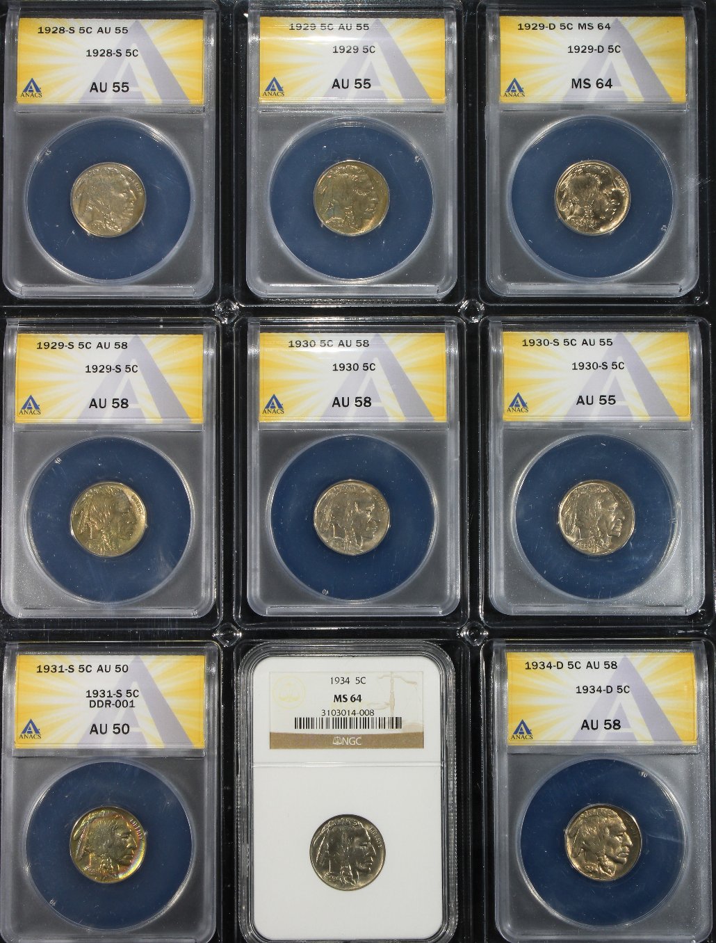 Ty2020B-Buffalo-Nickel-AU-/-MS-Set....in-Progress-W/Updates