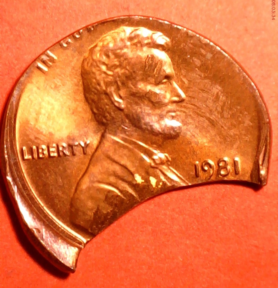 1981-Lincoln-Off-Center-Struck-On-A-Clipped-Planchet