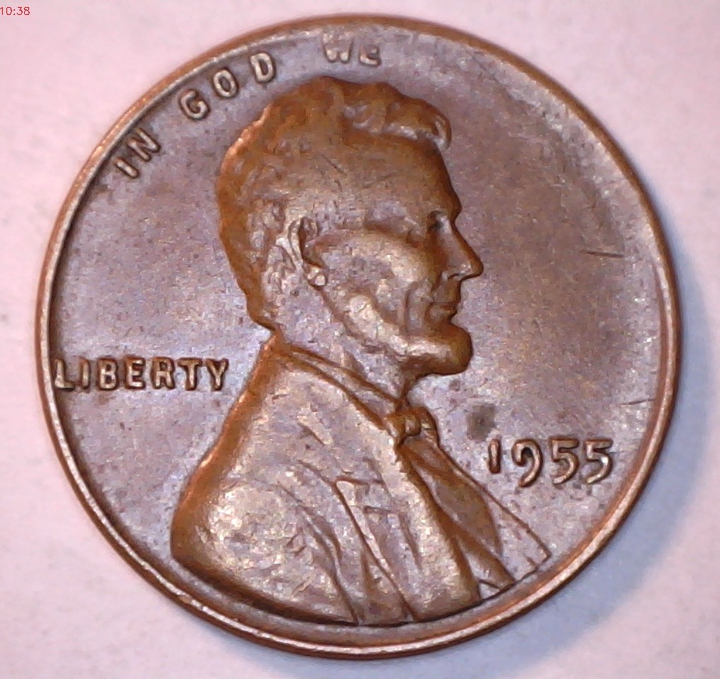 1955-Lincoln-Cent-Struck-On-A-Thinner--Planchet-/-Tapered-Planchet-?