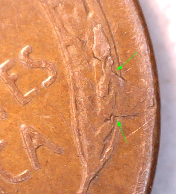 1955-S-Lincoln-Cent-Lamination-?