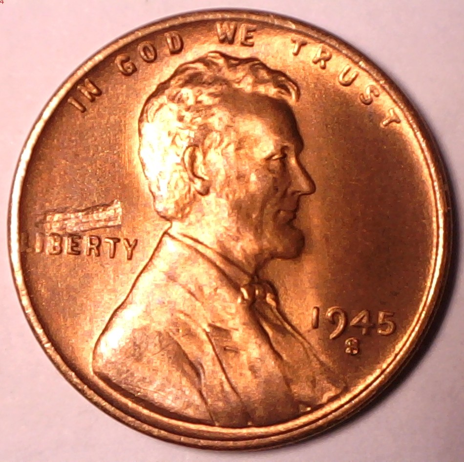 1945-S-Lincoln-Cent-Struck-Trough-And-DDO