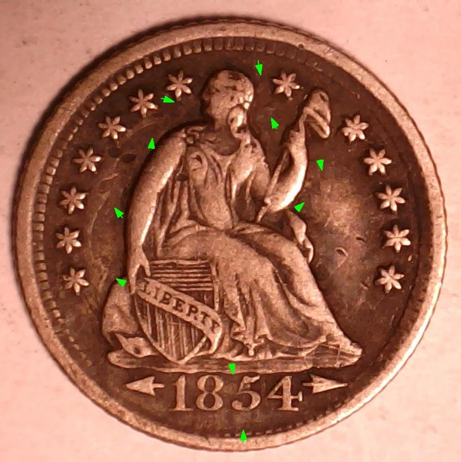 1854-O-Half-Dime-Obverse-Clash