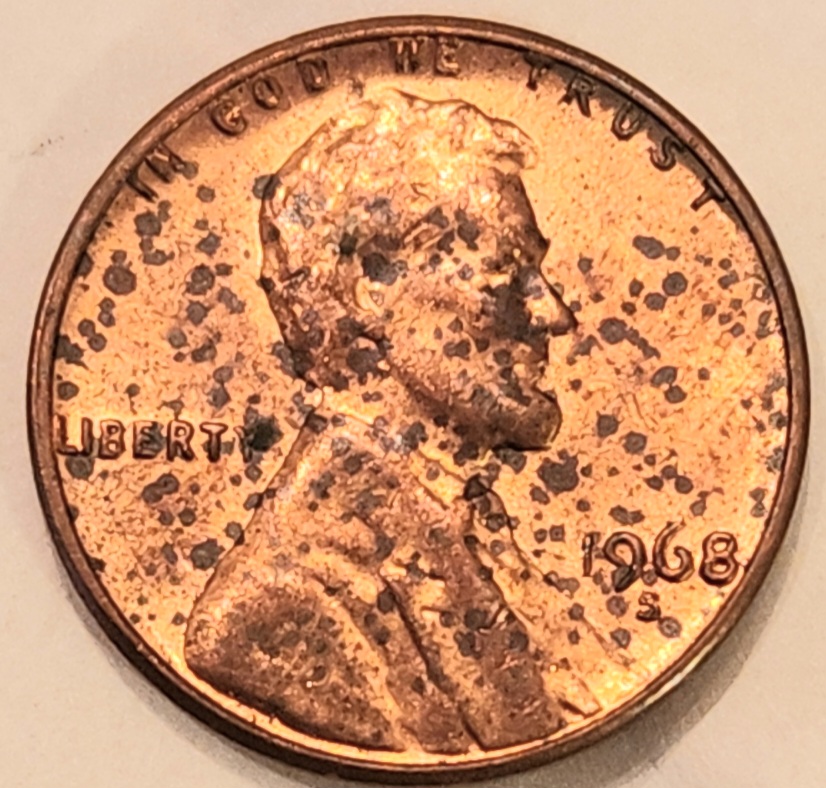 1968-S-Lincoln-Cent---What-Are-The-Dots-On-This-Coin?
