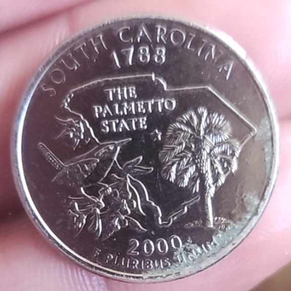 2000-P-South-Carolina-Quarter-With-All-Silver-Edging