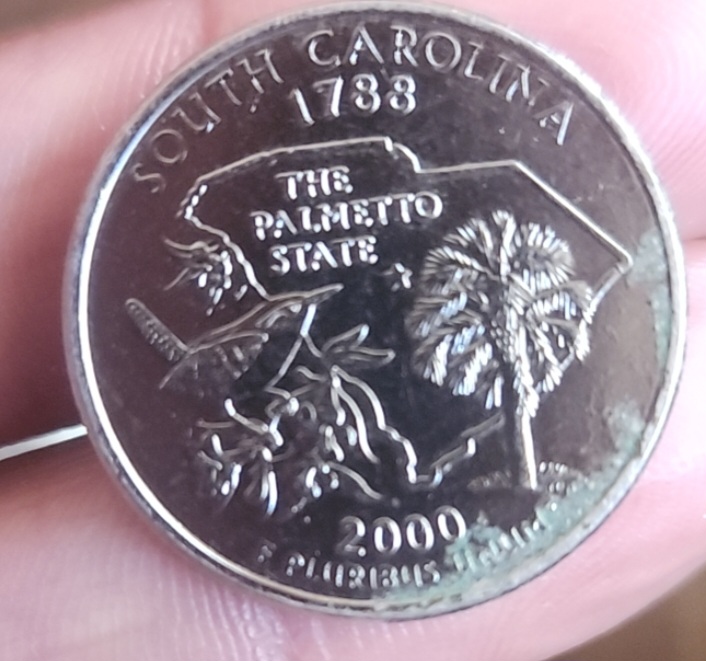 2000-P-South-Carolina-Quarter-With-All-Silver-Edging