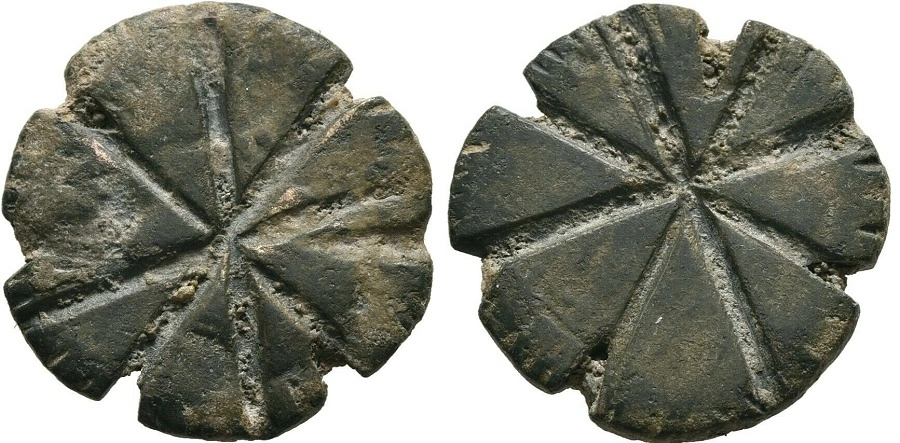 Bronze-Coins-Modified-Into-Weights-For-Gold-Coins