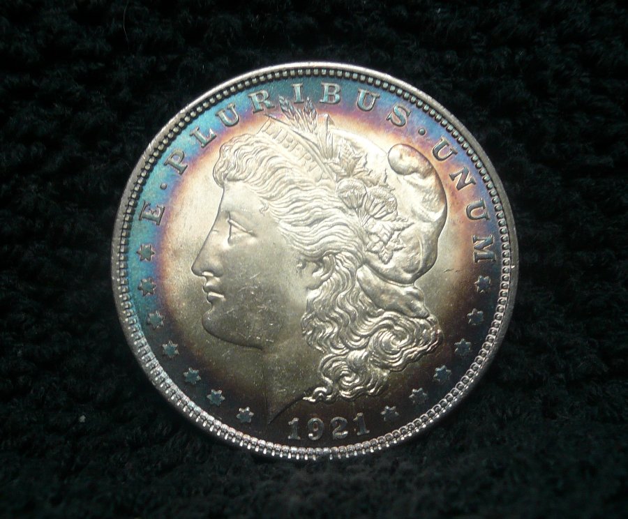 1921-P-Morgan-Dollar-With-Bullseye-Type-Toning---Thoughts-On-Grading-Ty