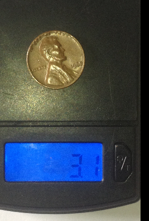 1968-Lincoln-Penny-Weight-2.9-Grams